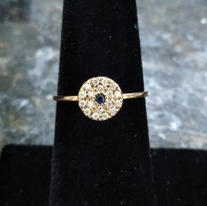 Sold Elsewhere) 14K Diamond Sapphire Ring